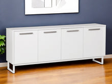 Load image into Gallery viewer, 75" Wood Console Accent Cabinet With Four Doors - White
