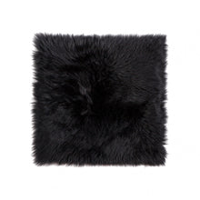 Load image into Gallery viewer, 17" X 17" Sheepskin Solid Color Chair Pad - Black
