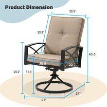 Load image into Gallery viewer, Outdoor Swivel Chairs, Patio Chair Rocker with Cushion (Set of 2)
