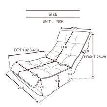 Load image into Gallery viewer, Reclining Japanese Chair Lazy Sofa Tatami Balcony Adjustable Chair
