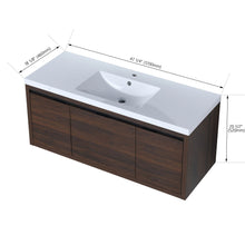 Load image into Gallery viewer, Floating Bathroom Vanity With Resin Sink And Soft Close Doors
