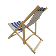Load image into Gallery viewer, Sling Folding Chaise Lounge Chair - Stripe Blue
