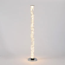 Load image into Gallery viewer, Steel LED Column Floor Lamp With Clear Drum Shade - White

