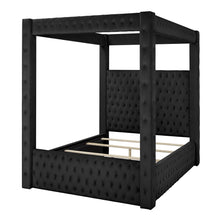 Load image into Gallery viewer, Modern 4 Poster Bed With Tufted Headboard And Footboard

