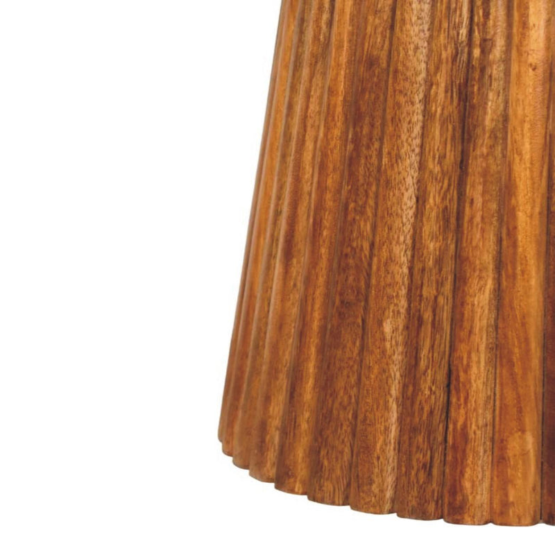 Round Pedestal End Table - Amber