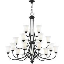 Load image into Gallery viewer, 42" Multi Light Dimmable Chandelier With Shades - Black
