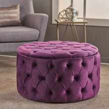 Load image into Gallery viewer, Modern Glam Ottoman Velvet
