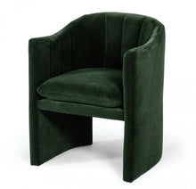 Load image into Gallery viewer, Upholstered Velvet Dining Arm Chair - Green

