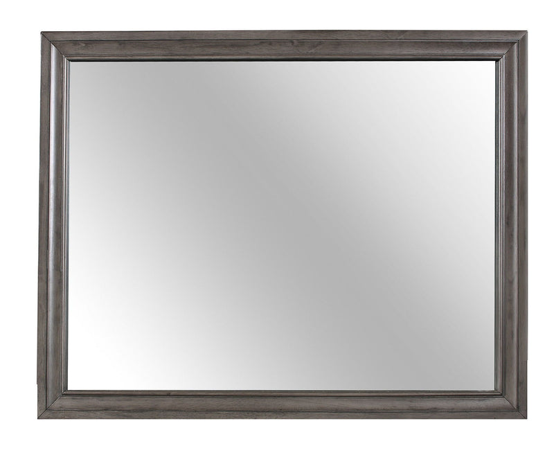 37" Framed Accent Mirror - Gray