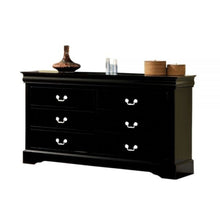 Load image into Gallery viewer, Double Dresser Wooden 6 Drawer - Black

