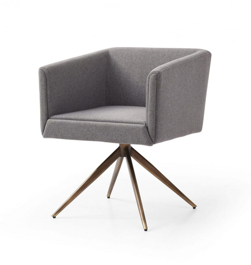 Upholstered Fabric Dining Room Arm Chair - Dark Gray