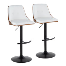 Load image into Gallery viewer, Gianna - Mid Century Modern Adjustable Barstool, Swivel With Rounded T Footrest (Set of 2)
