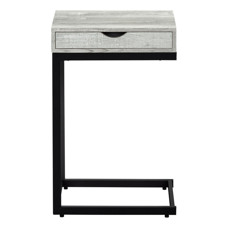 Drawer Metal Accent Table - Gray And Black