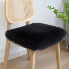 Load image into Gallery viewer, 17" X 17" Wool Chair Pads (Set of 2) - Black

