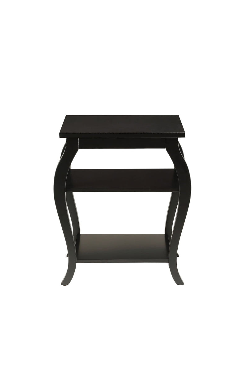 Finish Bow Leg Square End Table - Black