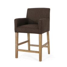 Load image into Gallery viewer, Charmed Upholstered Counter Stool With H Frame Base And Round Arms

