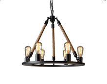 Load image into Gallery viewer, Unique Statement Six Light Metal Chandelier - Brown / Black
