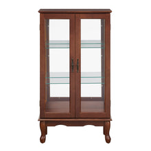 Load image into Gallery viewer, Curio Cabinet Lighted Curio Diapaly Cabinet With Adjustable Shelves And Mirrored Back Panel, Tempered Glass Doors (3 Tier), (E26 Light Bulb Not Included)
