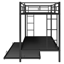 Load image into Gallery viewer, Twin over Twin Bunk Bed with Trundle, Black(OLD SKU:MF192387AAB)
