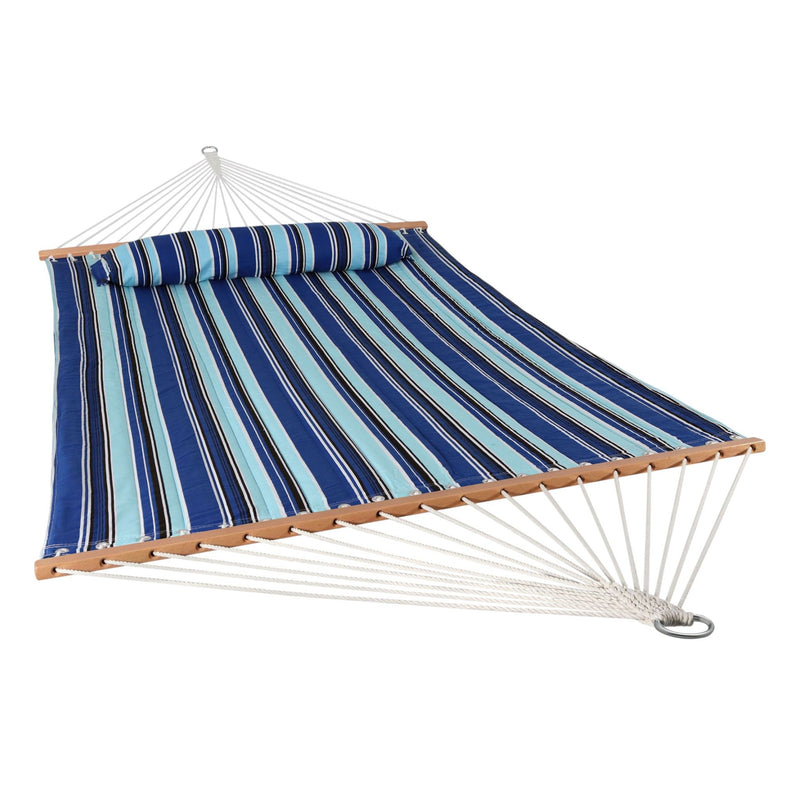 Light Striped Double Hammock - Blue