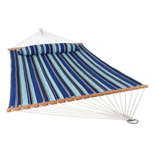 Load image into Gallery viewer, Light Striped Double Hammock - Blue
