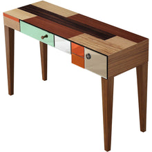 Load image into Gallery viewer, Mirrored Console Table With Storage - Wood Brown And Brown
