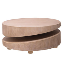 Load image into Gallery viewer, Modern Round Wood Coffee Table, Accent Table For Living Room - Antique Natural / Natural / Rustic
