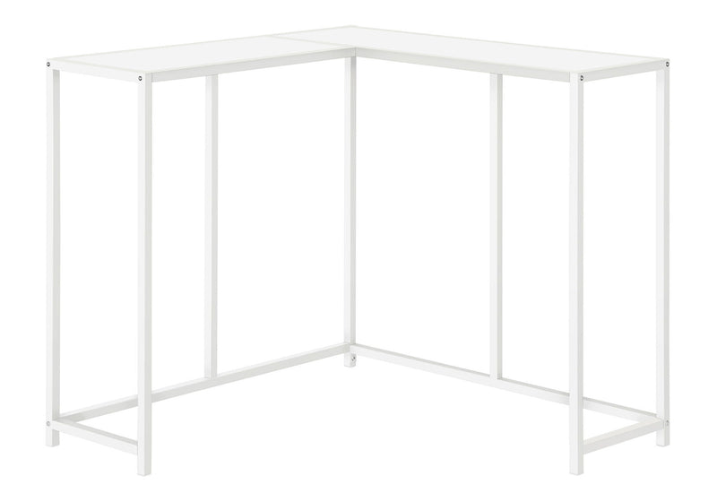 Laminate And Iron Frame End Table - White