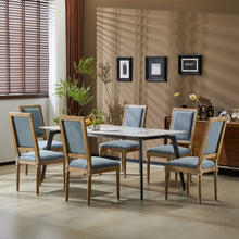 Load image into Gallery viewer, French Country Style Dining Chair With Upholstered Seating And Fluted Legs

