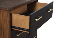 Load image into Gallery viewer, Solid Wood Three Drawer Chest - Brown / Black
