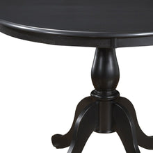 Load image into Gallery viewer, 42" Rounded Solid Manufactured Wood And Solid Wood Pedestal Base Dining Table - Black
