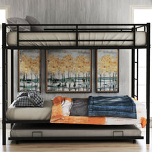 Load image into Gallery viewer, Twin over Twin Bunk Bed with Trundle, Black(OLD SKU:MF192387AAB)
