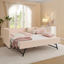 Load image into Gallery viewer, Gingham Daybed With USB Charging Port, Wave Shaped Design
