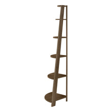 Load image into Gallery viewer, Five Tier Corner Bookcase - Dark Brown
