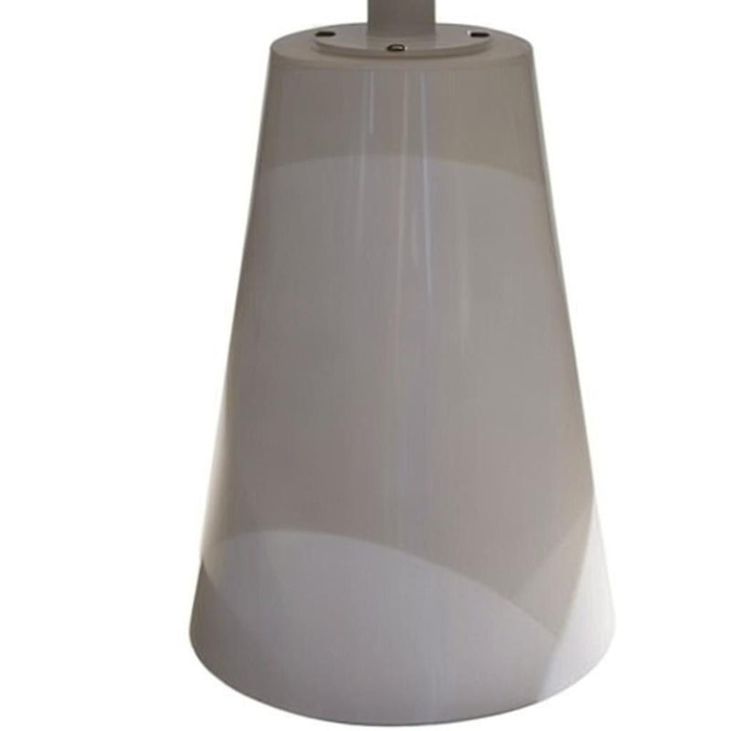 42" Wood And Metal Pedestal Base Round Top Dining Table - White