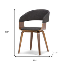 Load image into Gallery viewer, Solid Wood Dining Parsons Chair - Charcoal / Walnut
