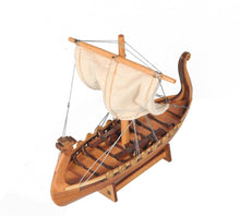 Load image into Gallery viewer, Hand Painted Decorative Boat (401868) - Natural
