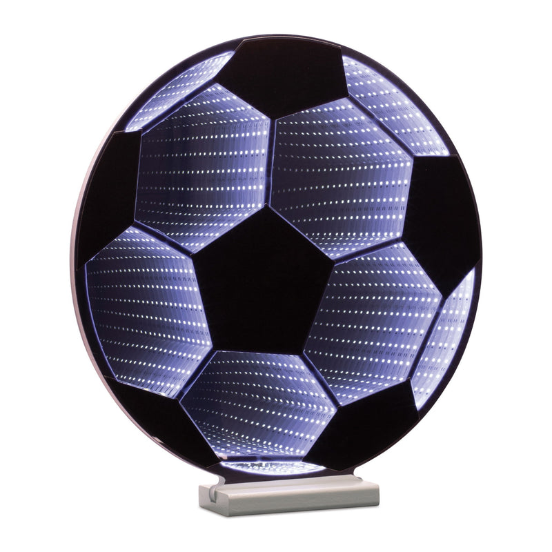 Plastic Soccer Tabletop Sculpture With LED - Brown
