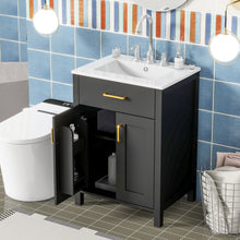 Load image into Gallery viewer, Bathroom Vanity Combo With Ceramic Sink, Luxurious Space-Saving Vanity, 2 Soft Close Doors
