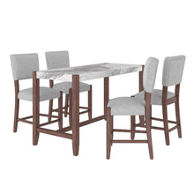 Load image into Gallery viewer, 5 Piece Counter Height Dining Set With 4 Upholstered Chairs
