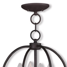 Load image into Gallery viewer, 15" Four Light Metal Dimmable Chandelier With Shades - Bronze
