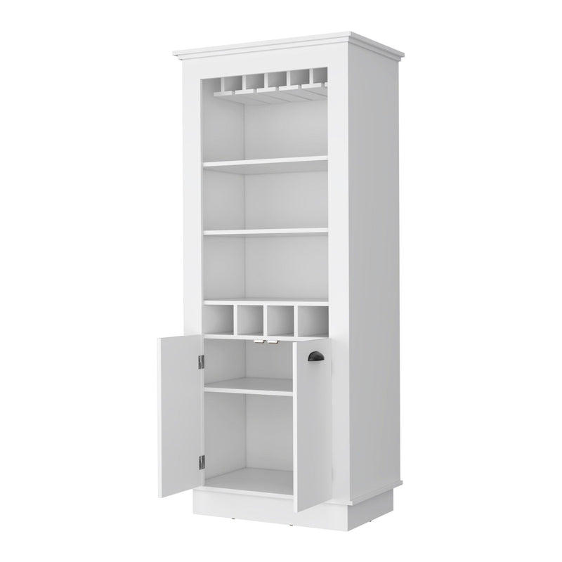 Bar Cabinet With Wine Storage - White