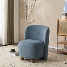 Load image into Gallery viewer, Modern Low Back Accent Upholstered Armless Living Room Chairs, Round Feet
