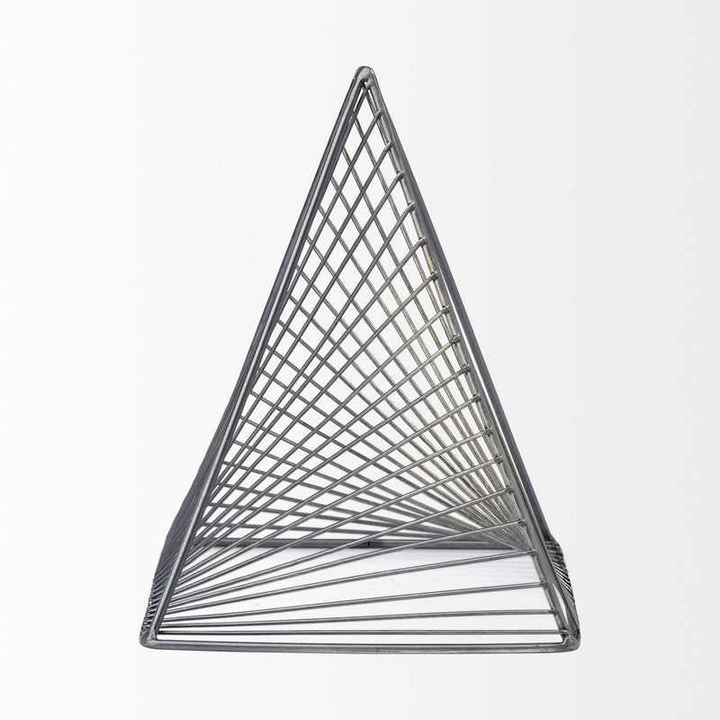 Contemporary Triangular Decor Piece - Gray