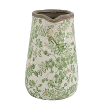 Load image into Gallery viewer, Leaf Round Jug Vase (574384) - Green / White
