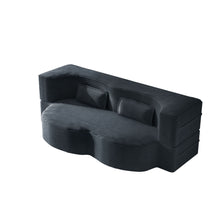 Load image into Gallery viewer, Modern Floor Sofa With 2 Pillows, Convertible Twin Size Folding Mattress For Living Room
