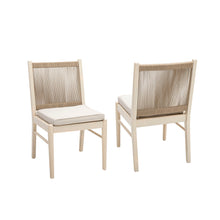 Load image into Gallery viewer, Cordoba - Dining Chair (Set of 2) With Acacia Wood Frame And Water Repellent Fabric - Beige / Yellow
