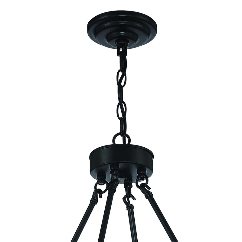 40'' Candle Style Multi Light Metal Dimmable Chandelier - Black / Gold