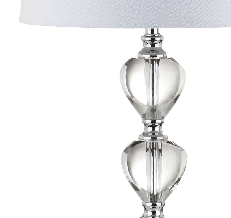 Globe Table Lamp With Drum Shade - Clear