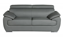 Load image into Gallery viewer, Love Seat Faux Leather - Silver / Gray
